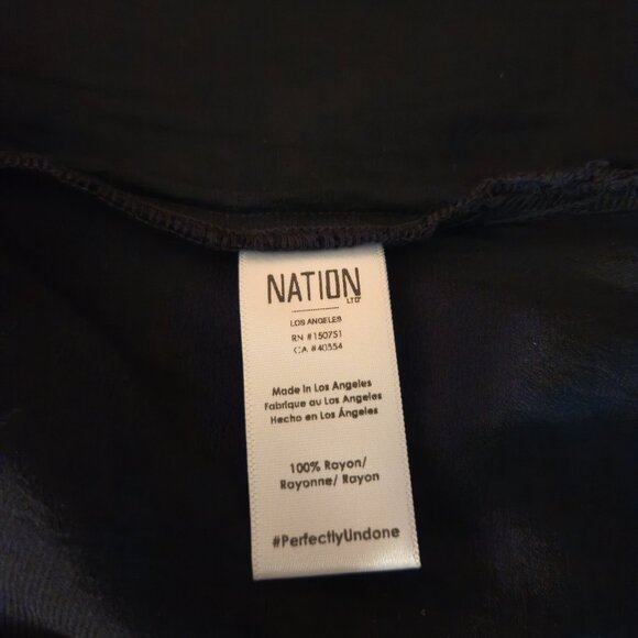 Nation LTD Los Angeles Blouse Long Sleeve Rayon Classy Career Workwear S - Picture 16 of 16